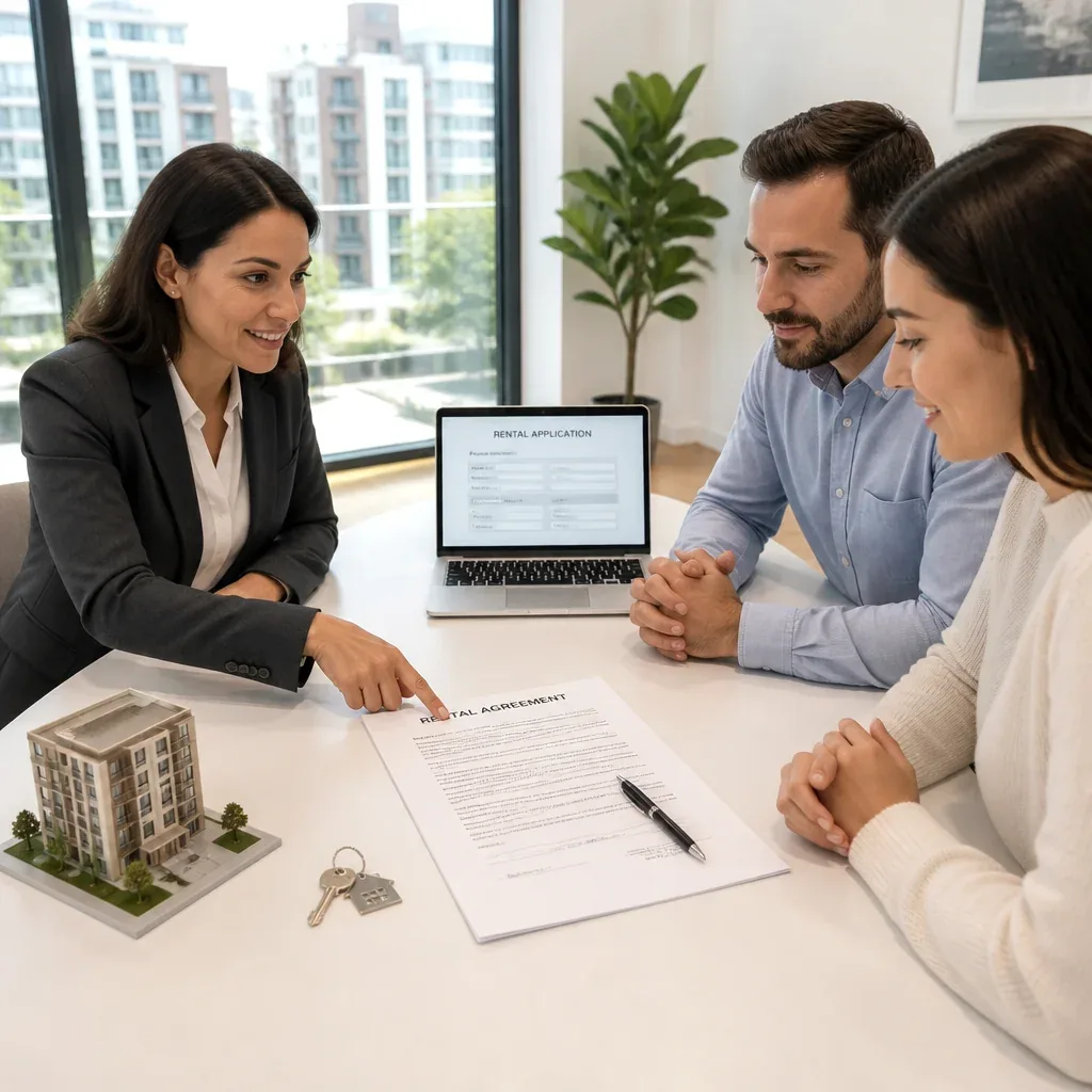 Illustration of document workflow for apartment transactions