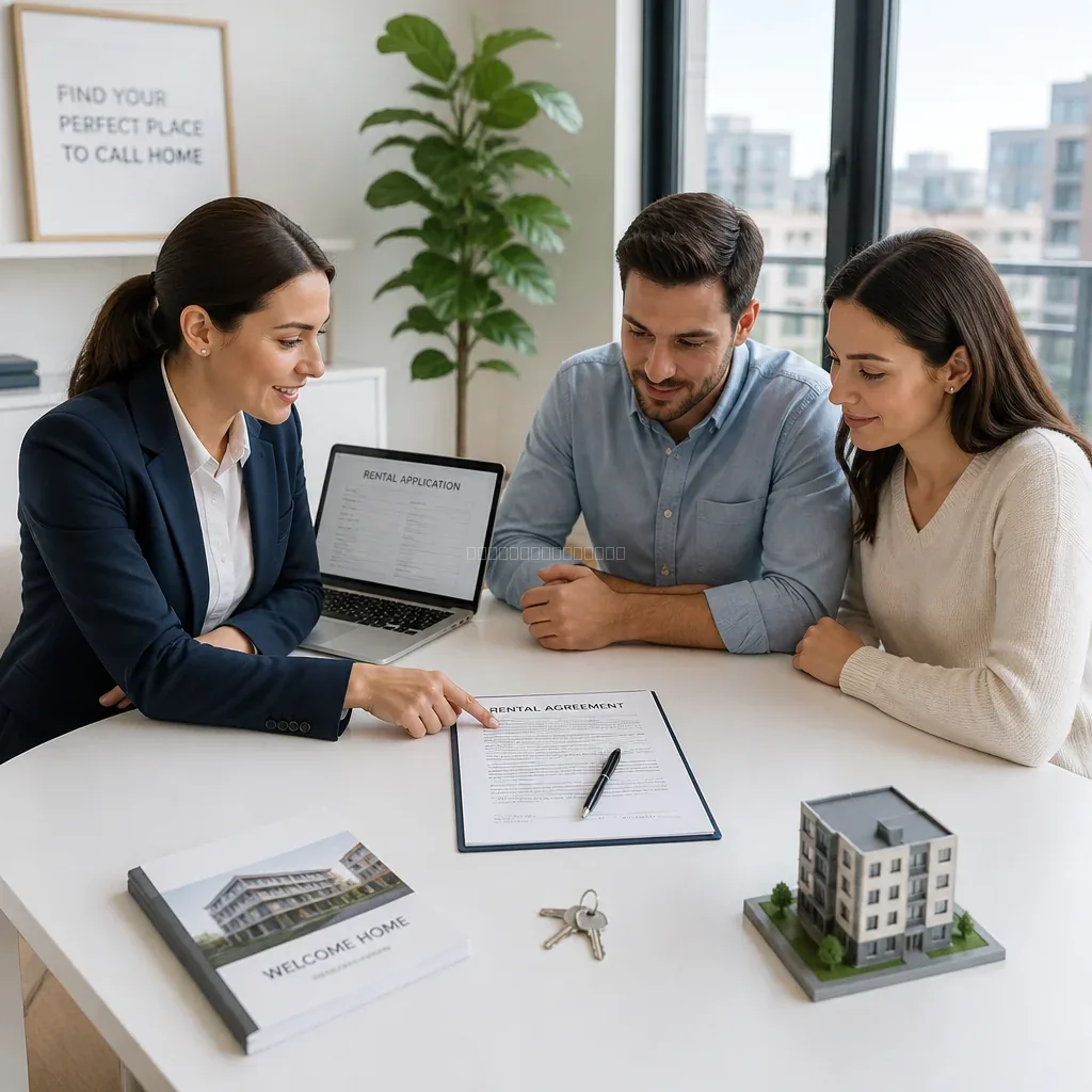 Documents and pen on apartment contract